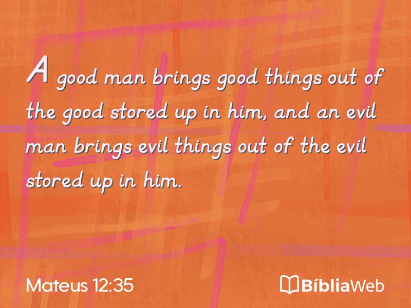 Mateus 12:35 em imagem para compartilhar