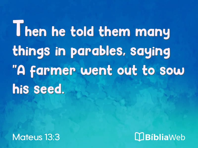 Mateus 13:3 em imagem para compartilhar