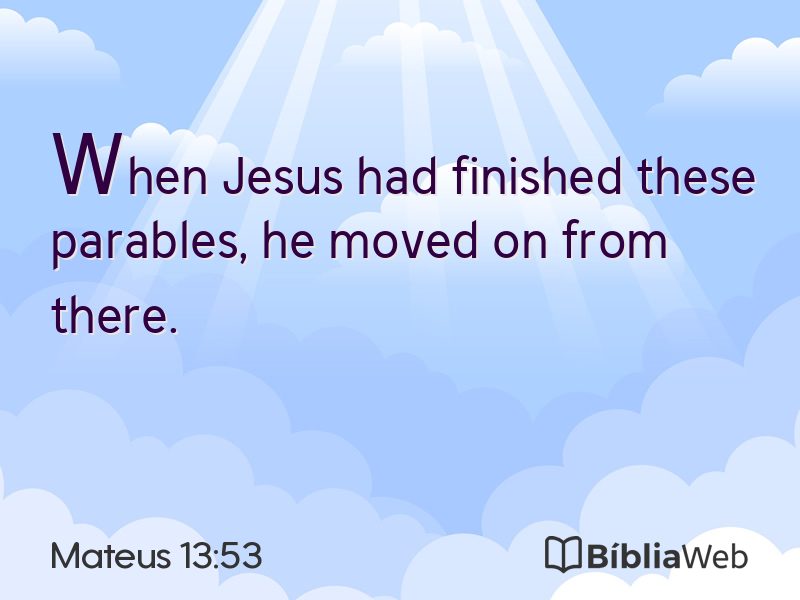 Mateus 13:53 em imagem para compartilhar