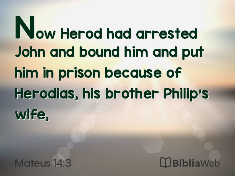 Mateus 14:3 em imagem para compartilhar