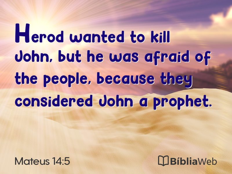 Mateus 14:5 em imagem para compartilhar