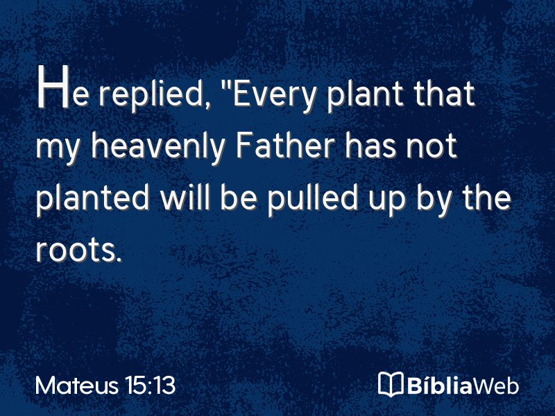 Mateus 15:13 em imagem para compartilhar