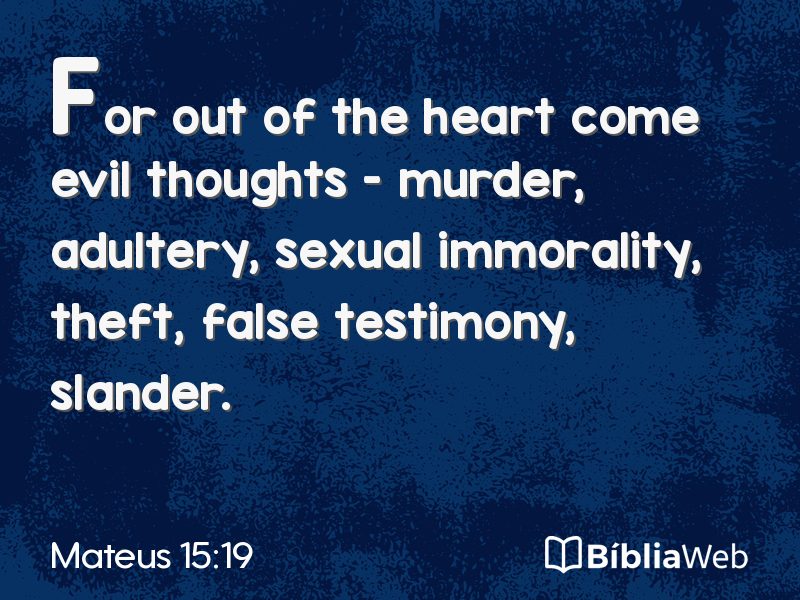 Mateus 15:19 em imagem para compartilhar