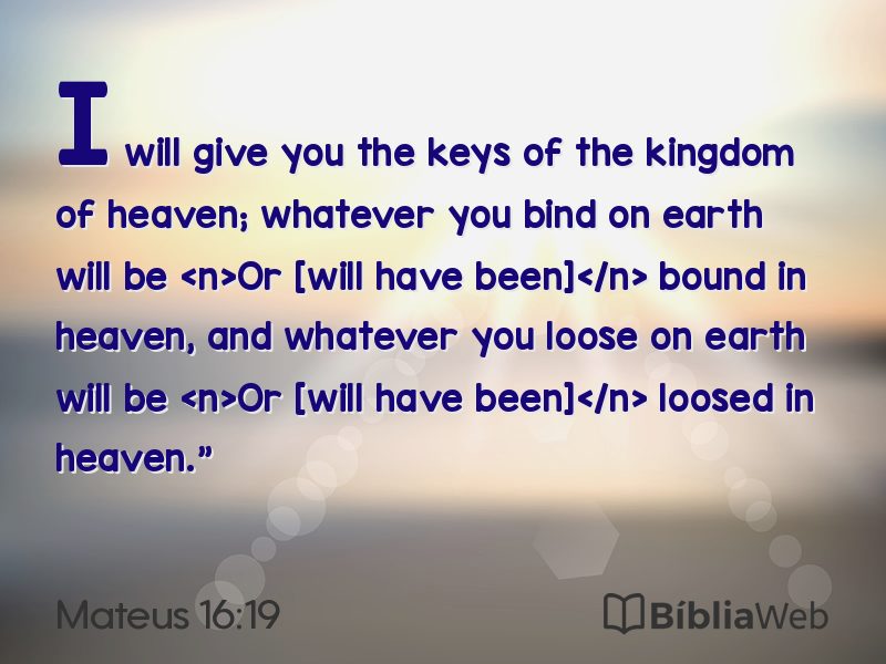 Mateus 16:19 em imagem para compartilhar