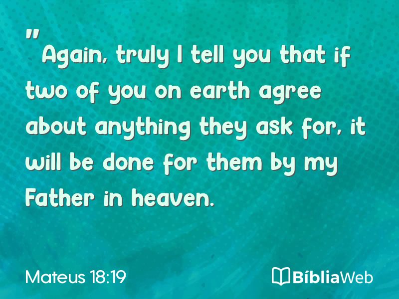 Mateus 18:19 em imagem para compartilhar