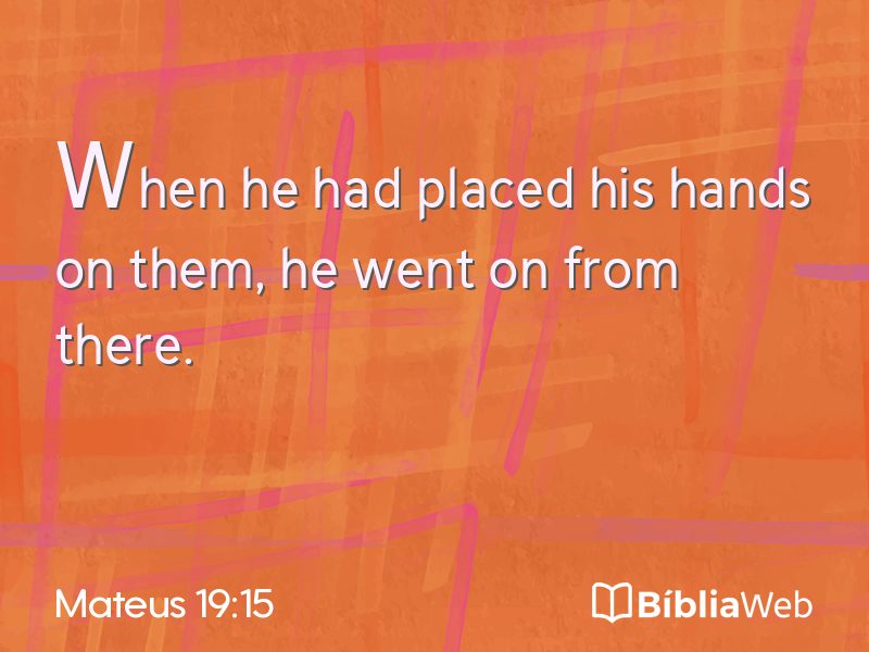 Mateus 19:15 em imagem para compartilhar