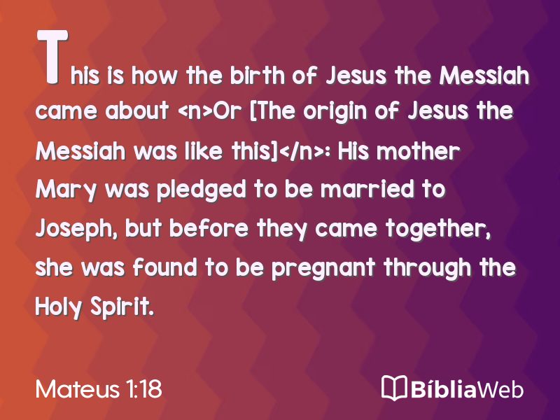 Mateus 1:18 em imagem para compartilhar