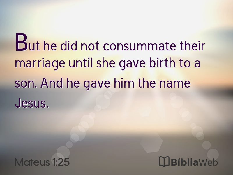 Mateus 1:25 em imagem para compartilhar