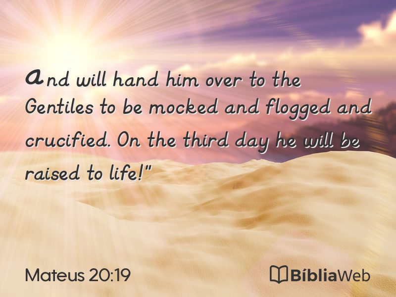 Mateus 20:19 em imagem para compartilhar