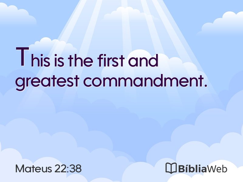 Mateus 22:38 em imagem para compartilhar