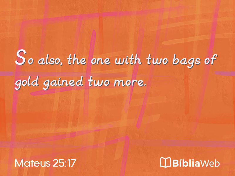 Mateus 25:17 em imagem para compartilhar