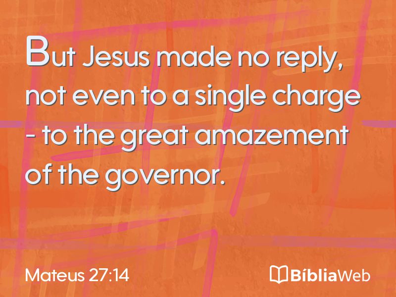 Mateus 27:14 em imagem para compartilhar