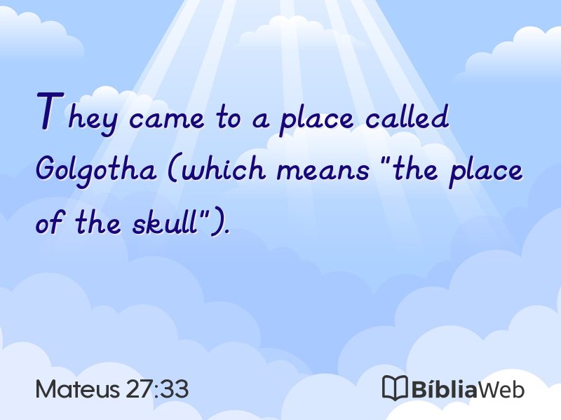 Mateus 27:33 em imagem para compartilhar