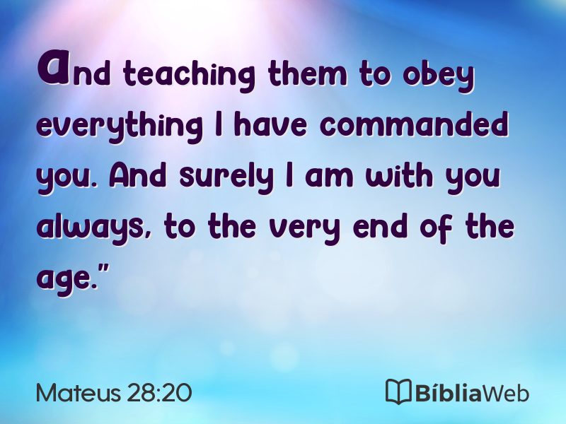 Mateus 28:20 em imagem para compartilhar