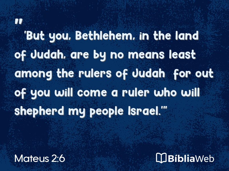 Mateus 2:6 em imagem para compartilhar