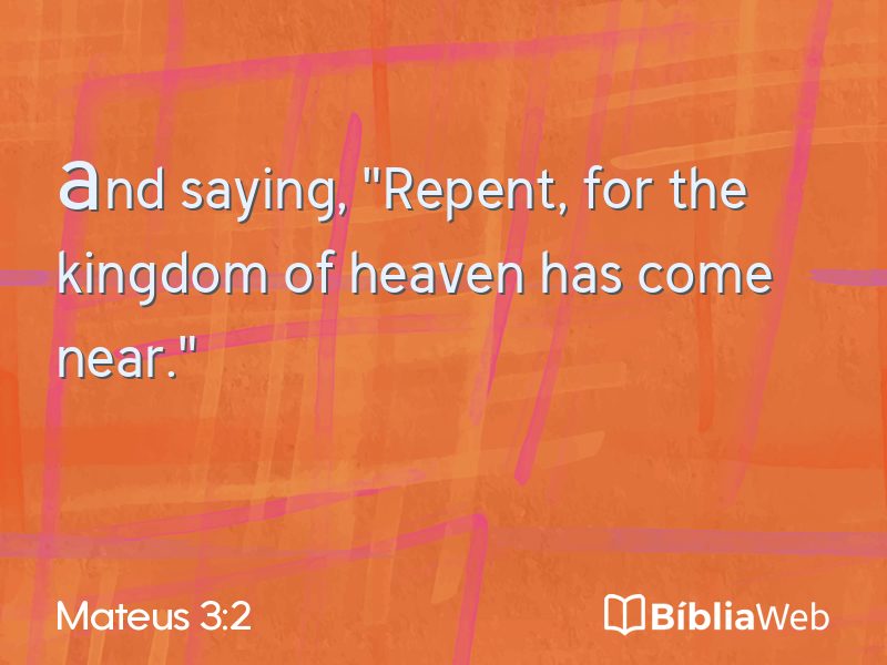 Mateus 3:2 em imagem para compartilhar
