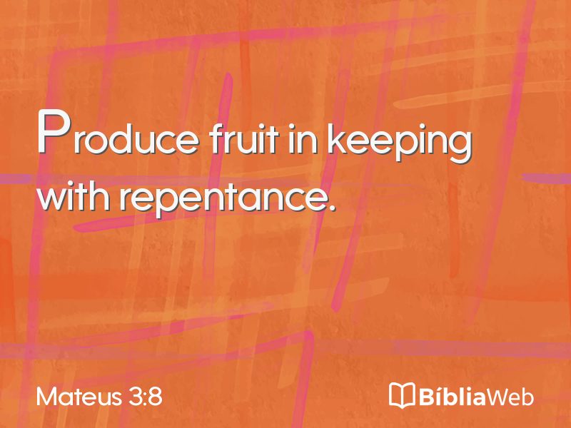 Mateus 3:8 em imagem para compartilhar