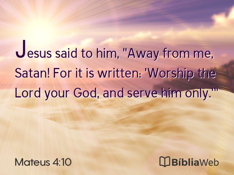 Mateus 4:10 em imagem para compartilhar