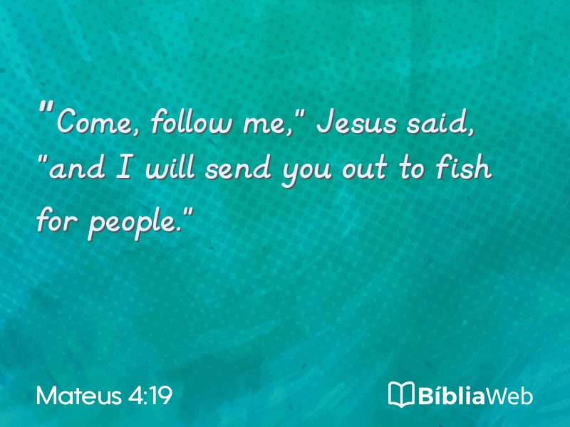 Mateus 4:19 em imagem para compartilhar