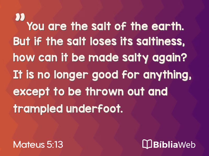 Mateus 5:13 em imagem para compartilhar