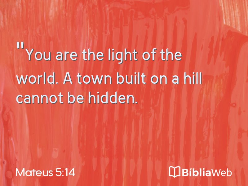 Mateus 5:14 em imagem para compartilhar
