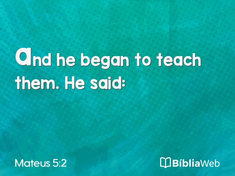 Mateus 5:2 em imagem para compartilhar