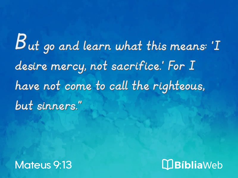 Mateus 9:13 em imagem para compartilhar