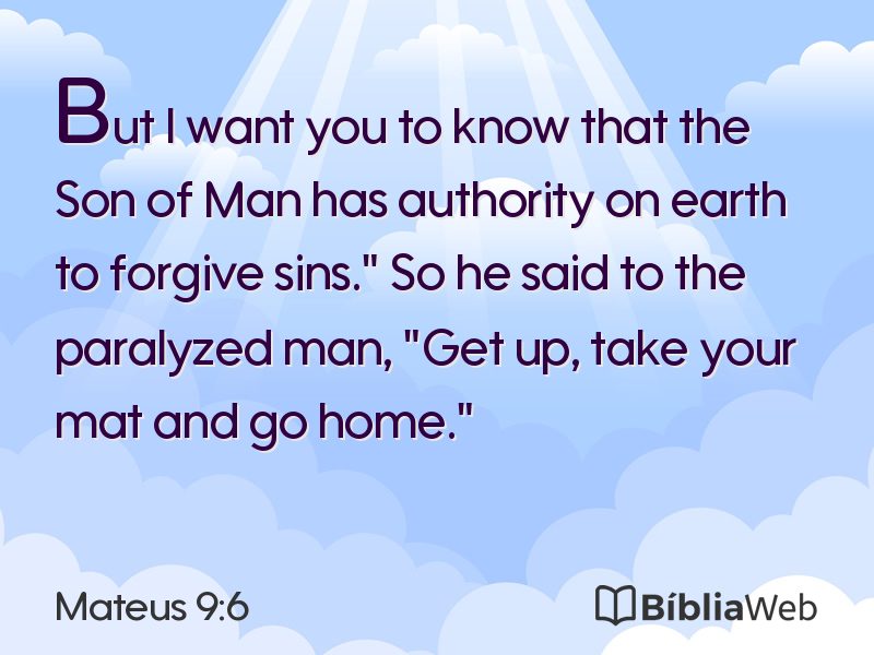 Mateus 9:6 em imagem para compartilhar