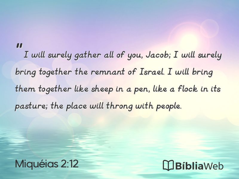 Miquéias 2:12 em imagem para compartilhar