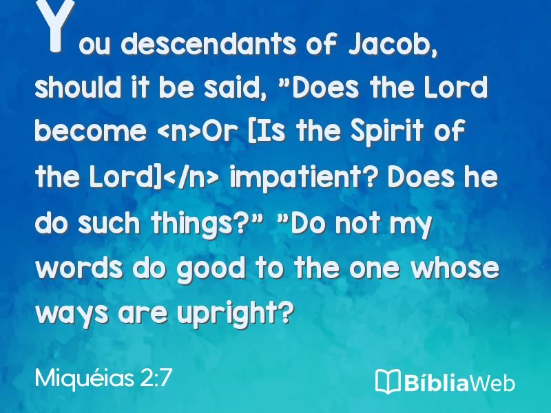 Miquéias 2:7 em imagem para compartilhar