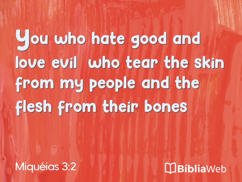 Miquéias 3:2 em imagem para compartilhar