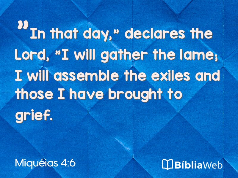 Miquéias 4:6 em imagem para compartilhar