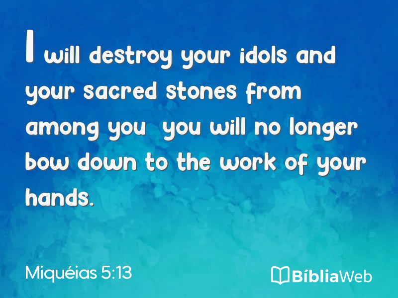 Miquéias 5:13 em imagem para compartilhar