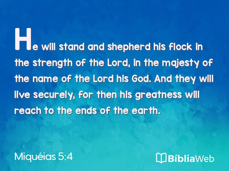 Miquéias 5:4 em imagem para compartilhar