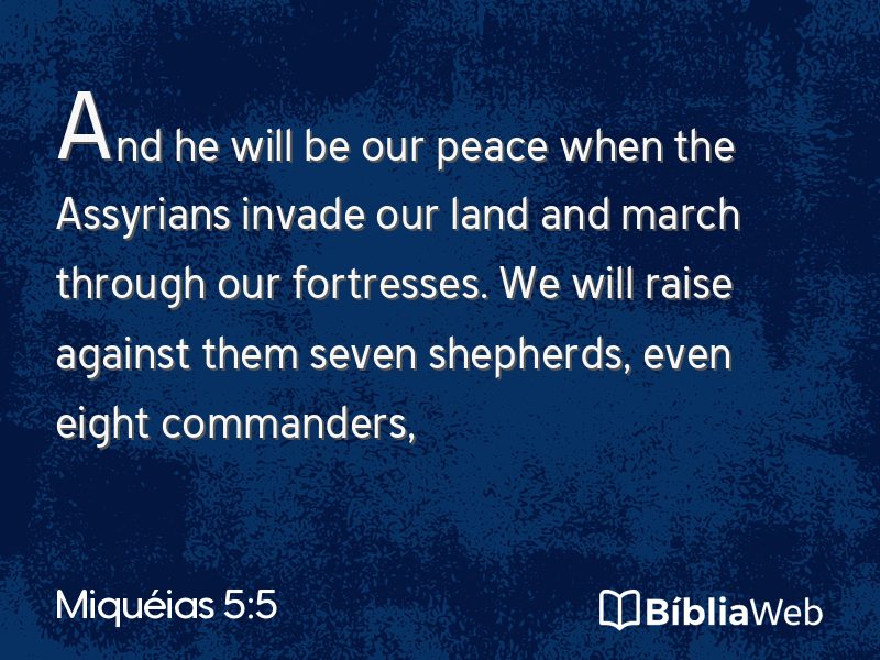 Miquéias 5:5 em imagem para compartilhar