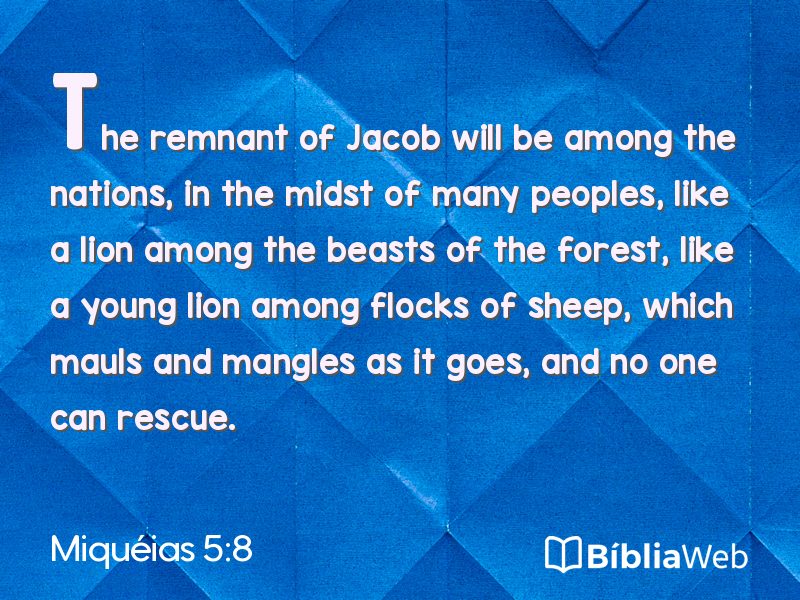 Miquéias 5:8 em imagem para compartilhar