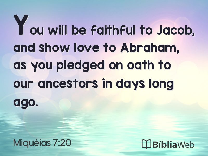 Miquéias 7:20 em imagem para compartilhar
