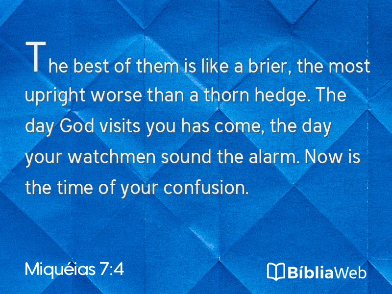 Miquéias 7:4 em imagem para compartilhar