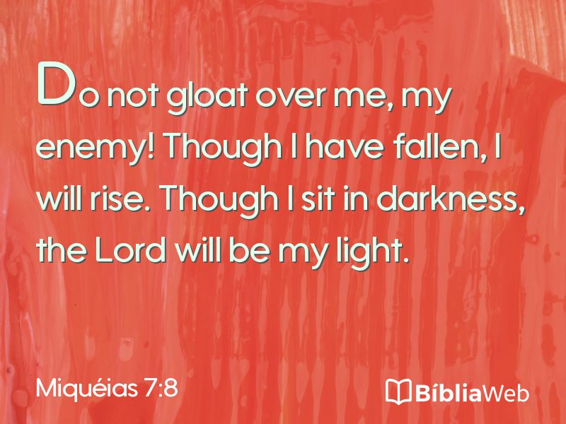 Miquéias 7:8 em imagem para compartilhar