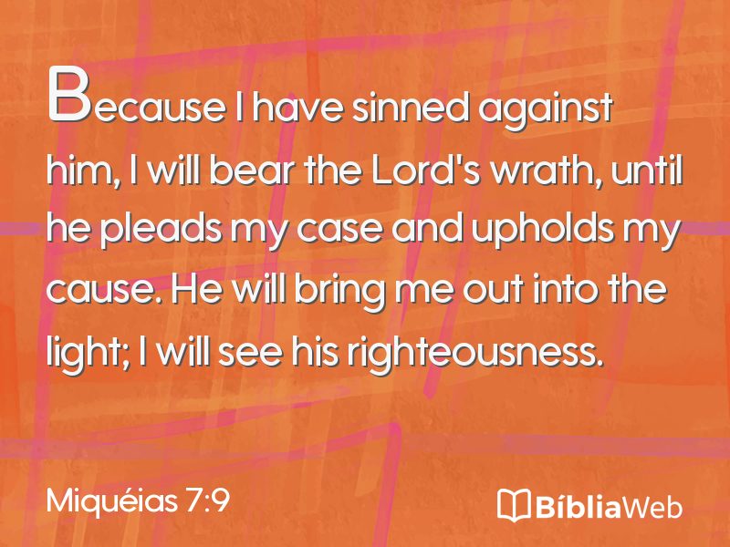 Miquéias 7:9 em imagem para compartilhar