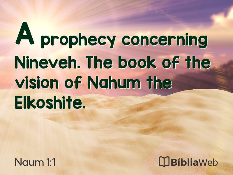 Naum 1:1 em imagem para compartilhar
