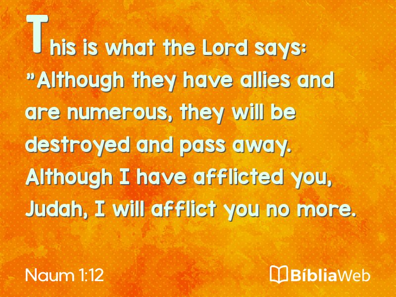 Naum 1:12 em imagem para compartilhar