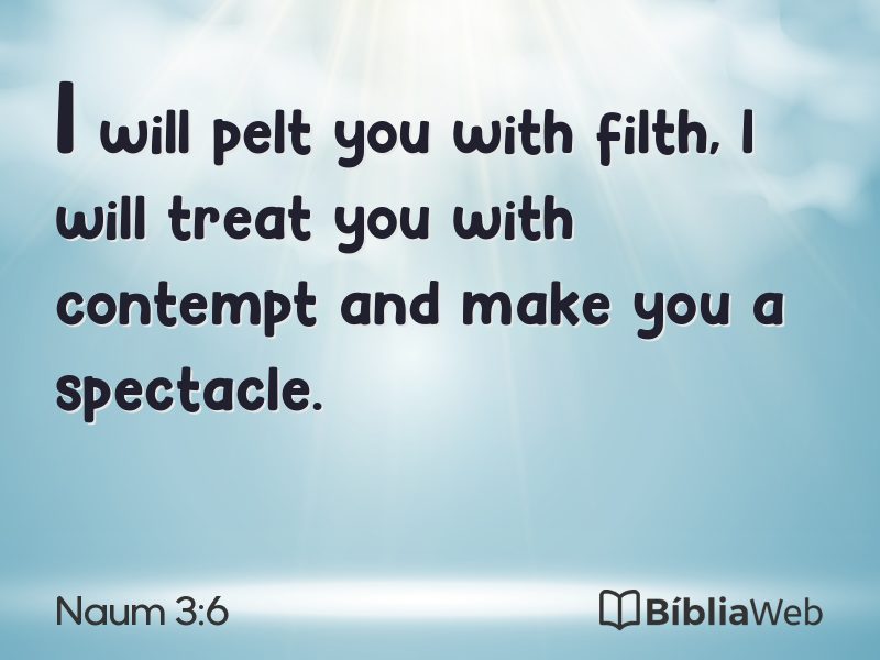 Naum 3:6 em imagem para compartilhar