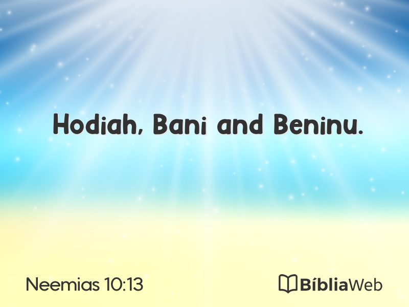 Neemias 10:13 em imagem para compartilhar