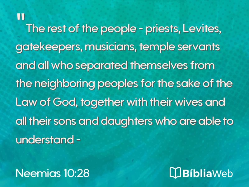 Neemias 10:28 em imagem para compartilhar