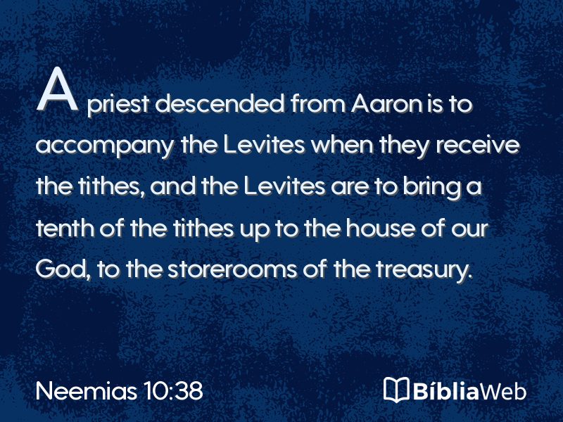 Neemias 10:38 em imagem para compartilhar