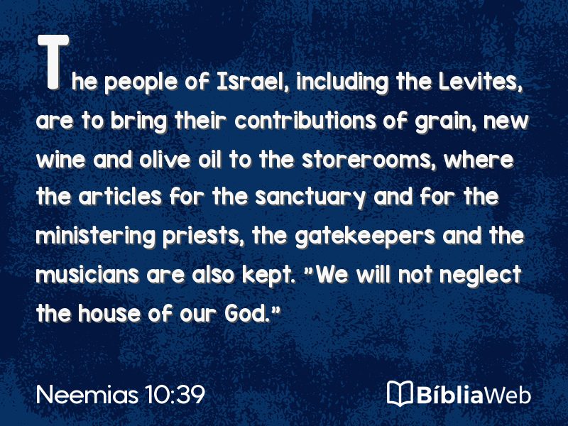 Neemias 10:39 em imagem para compartilhar