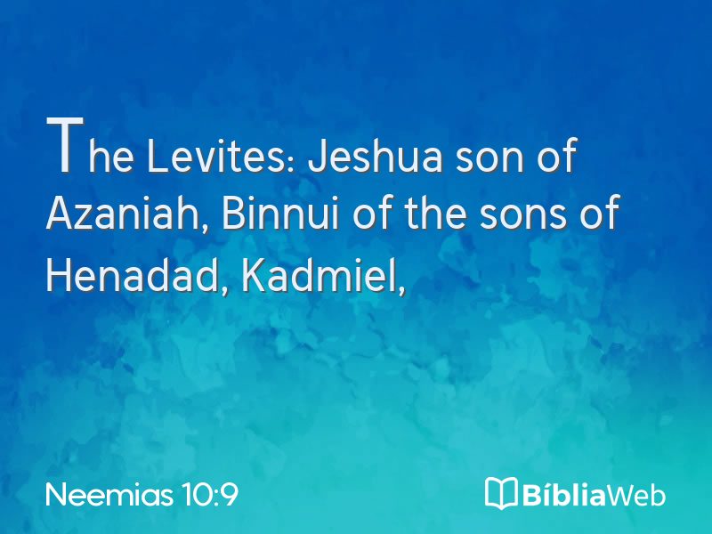 Neemias 10:9 em imagem para compartilhar