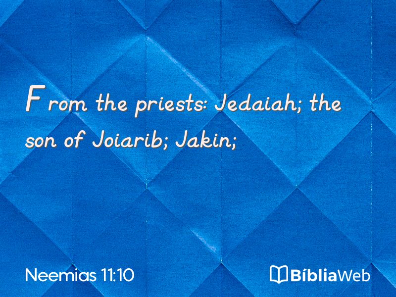 Neemias 11:10 em imagem para compartilhar