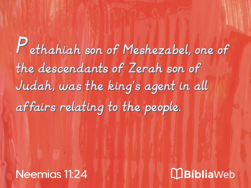 Neemias 11:24 em imagem para compartilhar
